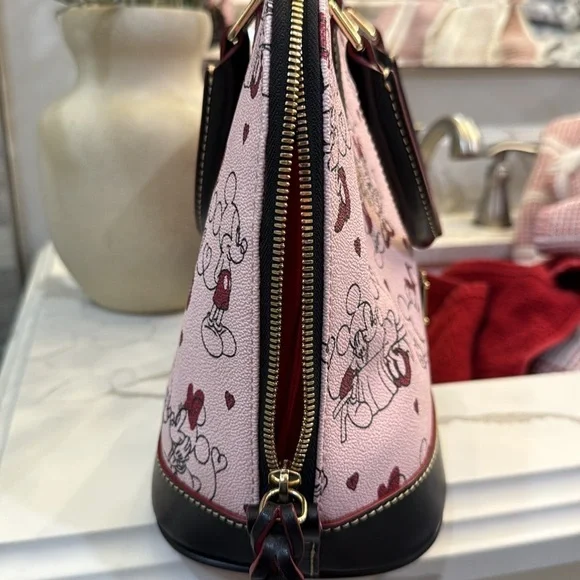 Dooney and Burke Disney Micky & Minnie Satchel, like new. FREE GIFT W/ purchase - Picture 9 of 14